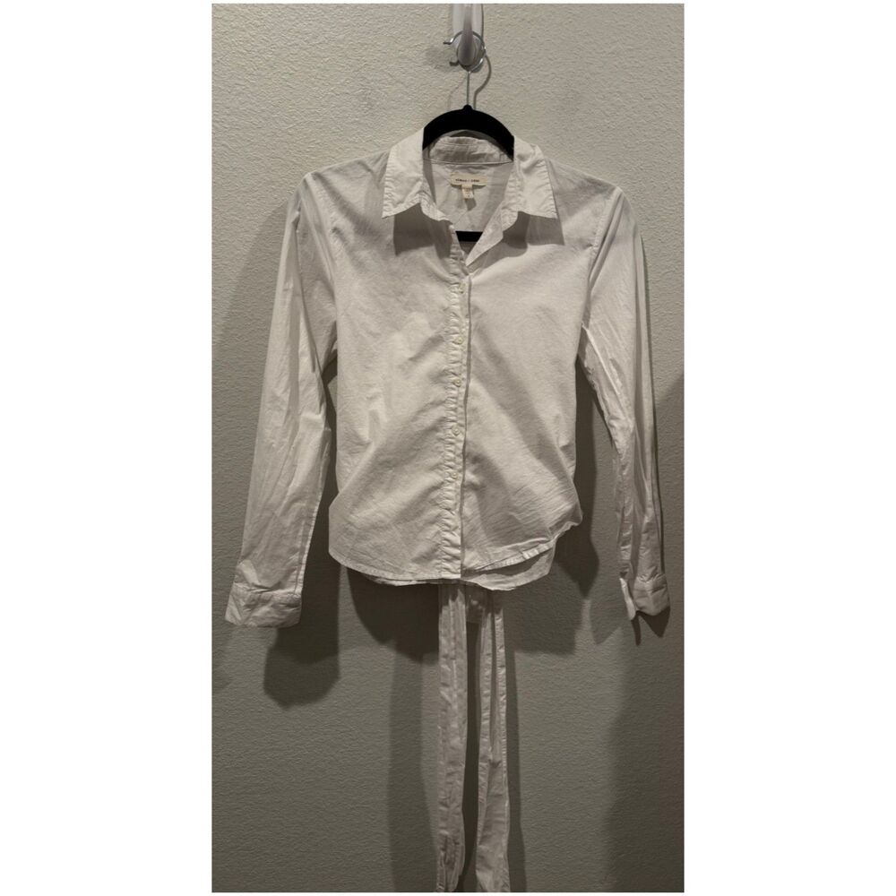 Silence + Noise Buttons Down Tie Back Front Long … - image 1